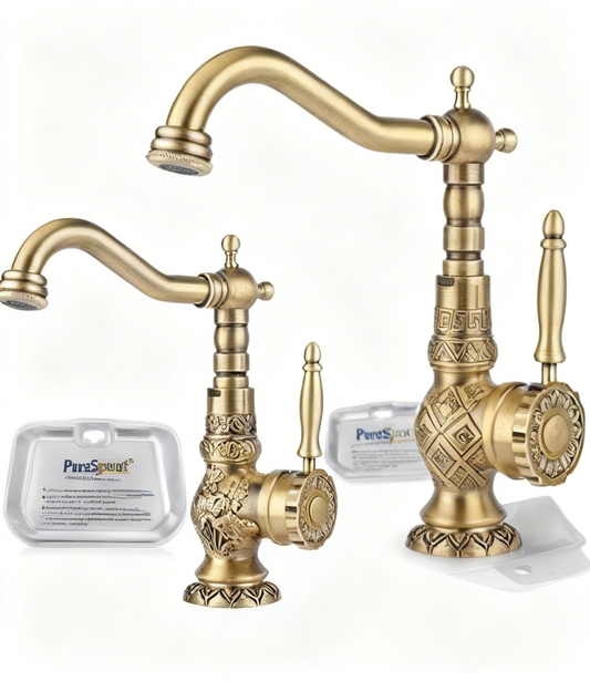 PureSpout® Magical Kitchen Oasis Waterfall Faucet – Turn Chore Time into Spa Rinsing with Pull-Down Sprayer & Eco-Flow Tech