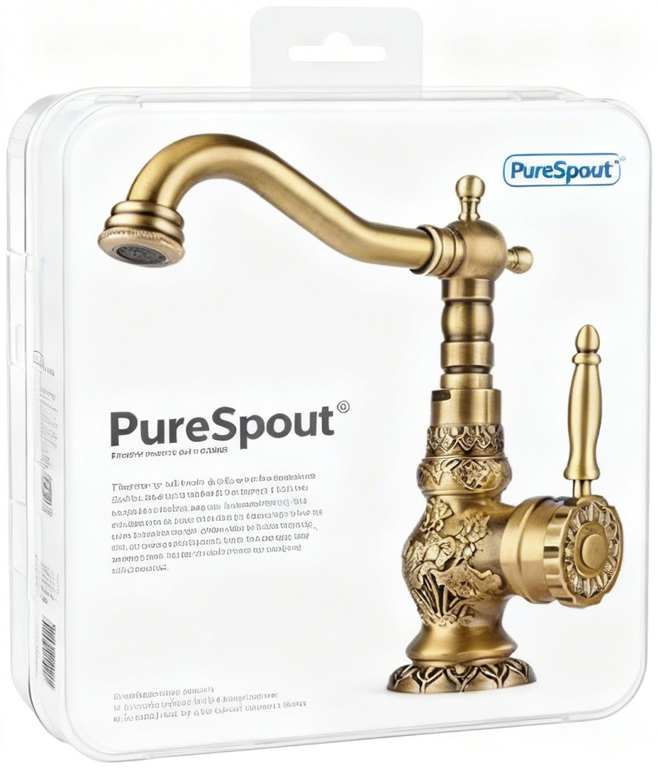 PureSpout® Whispering Waterfall Kitchen & Bathroom Faucet – Drip-Free Sleek Tap | Splash-Proof Stream, Modern Design | Your Sink’s New Favorite Chore-Slaying Sidekick