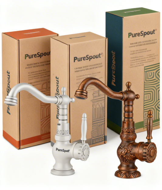 PureSpout® Waterfall Wonder Faucet: Transform Your Sink Into a Mini Nature Retreat | Kitchen & Bathroom Tap with Silky Splash-Free Flow & Sleek Modern Design