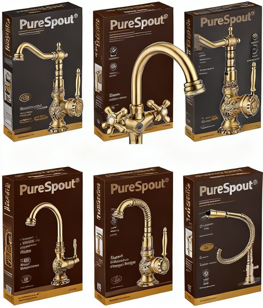 PureSpout® Enchanted Cascades Kitchen Faucet: Turn Dishwashing Chores into a Playful Water Adventure (3-Mode Spray, 360° Swivel, Eco-Friendly Magic)